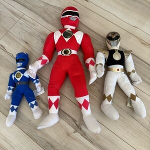 Vintage set of 3 MIGHTY MORPHIN POWER RANGERS PLUSH